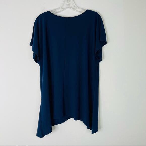 Cato navy blue stretchy silver top medium - Picture 6 of 6